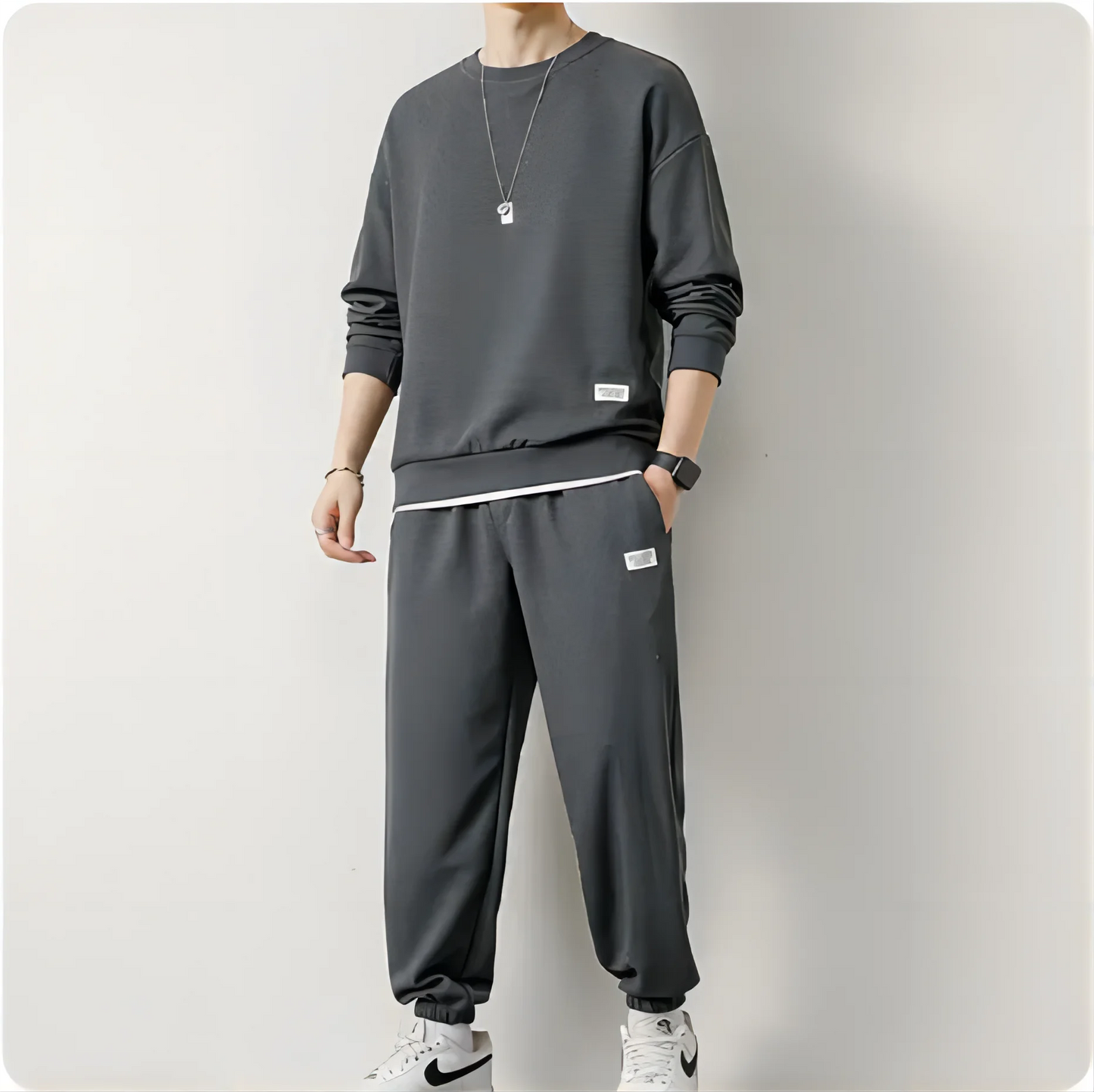 Men's Waffle Suit Sets Casual