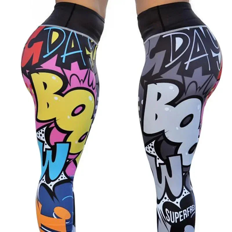 Women's Digital Print Leggings Workout