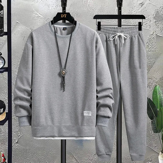 Men's Waffle Suit Sets Casual