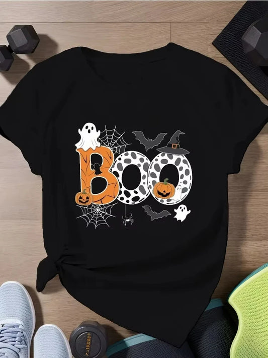 Halloween BOO Women's Casual Loose Short