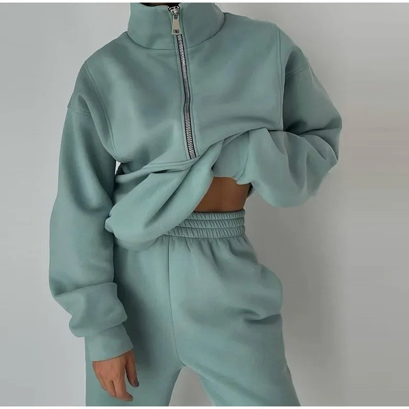 Women Fleece Tracksuit Sport