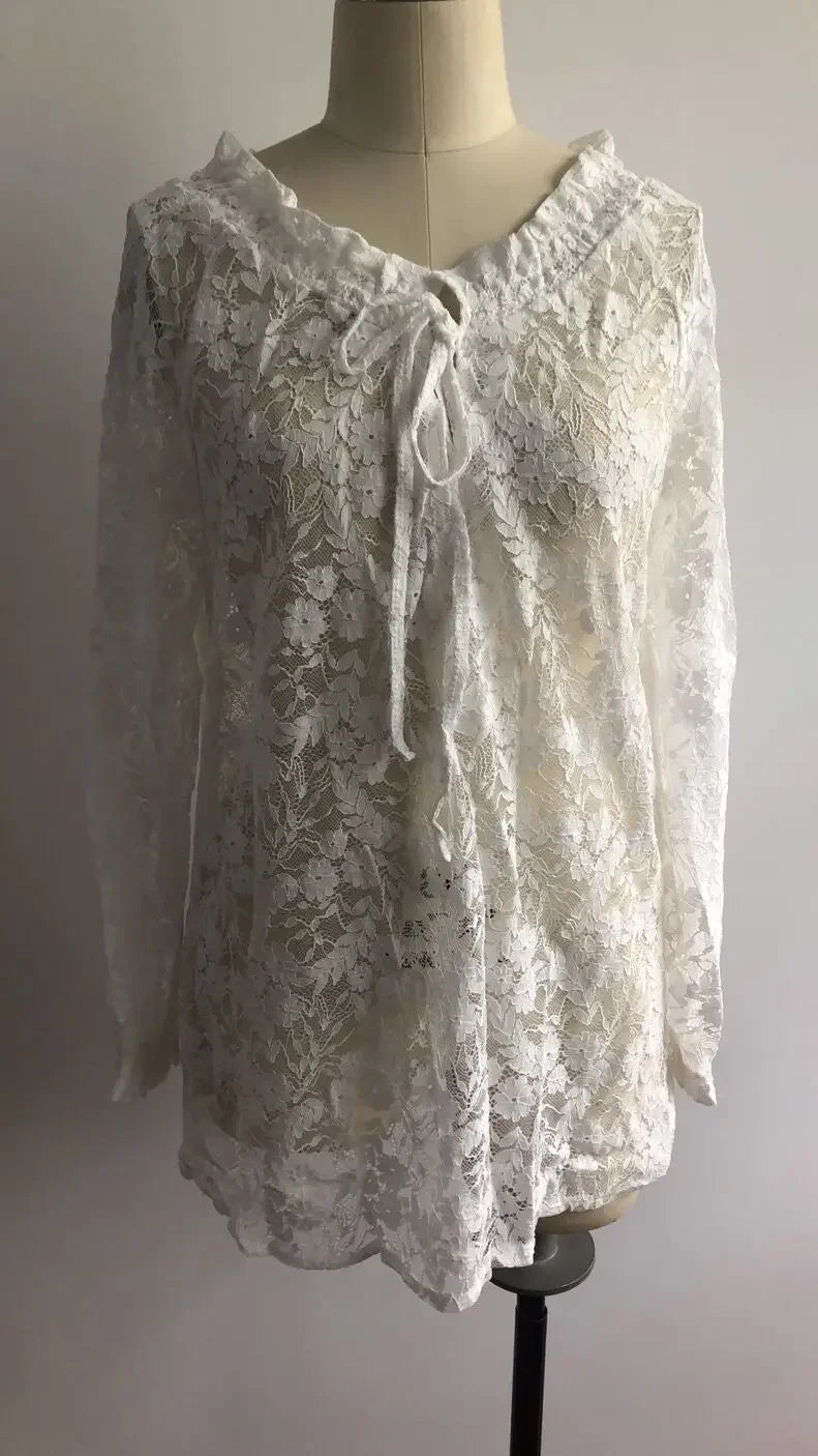 Women's Blouses Fashion Boho Lace