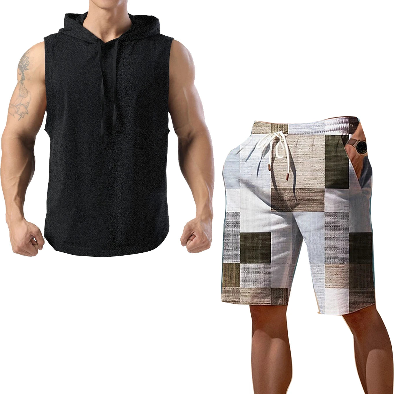 New Summer Men's Two Piece Set Casual