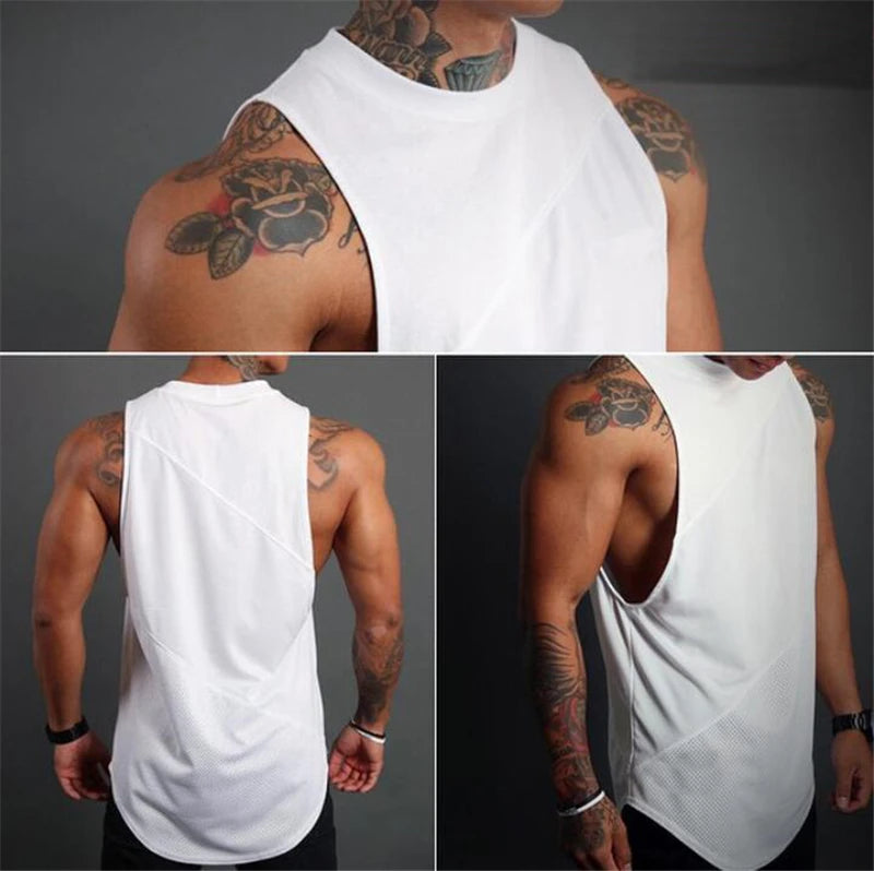 NEW Bodybuilding Sporty Tank Tops Men Gym Fitness