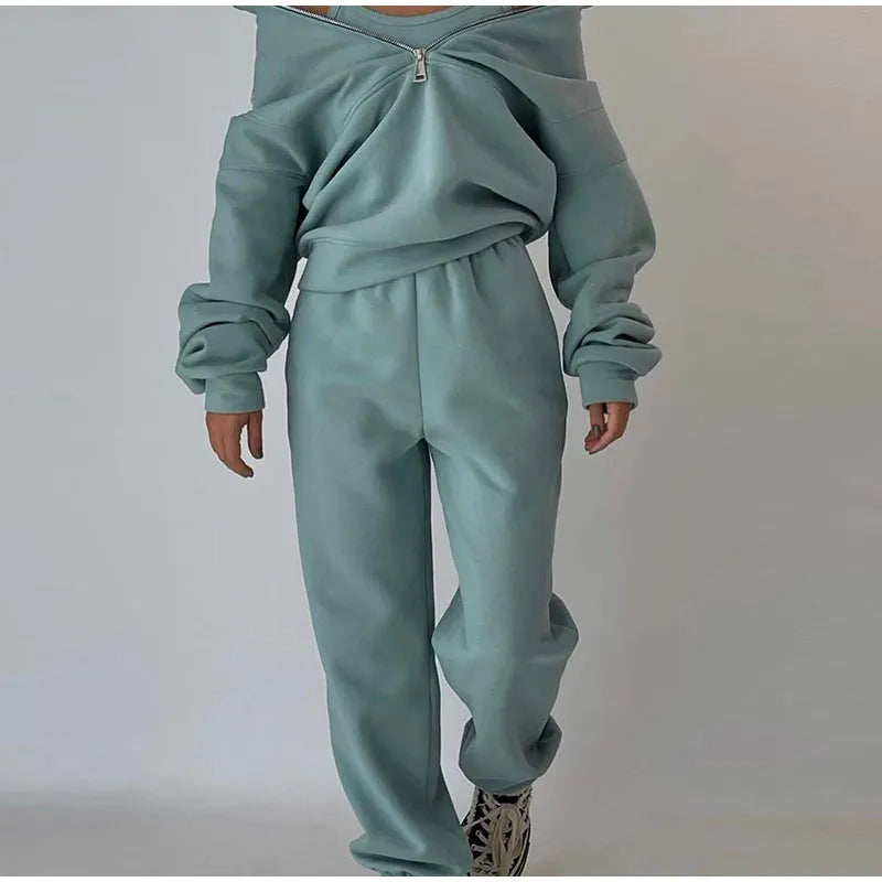 Women Fleece Tracksuit Sport