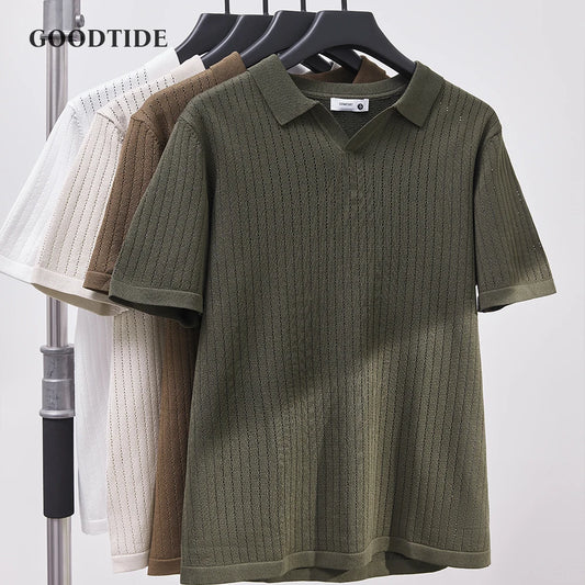 Men's Knitted Polo Shirt