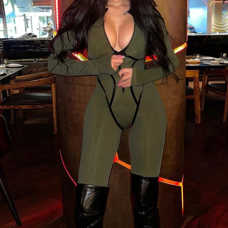 Women's Tracksuit Sports Jumpsuits Skinny