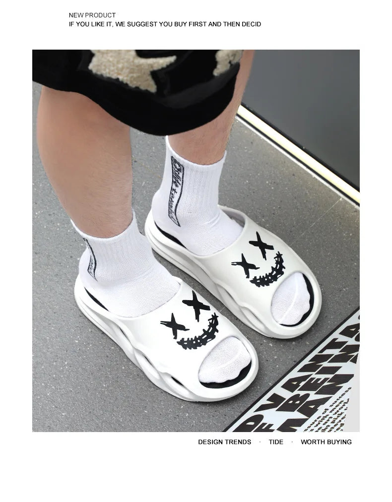 Men Fashion Massage Slippers Indoor
