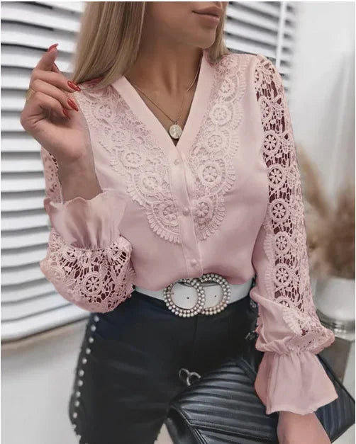 Women's Blouses White Office Spring Casual
