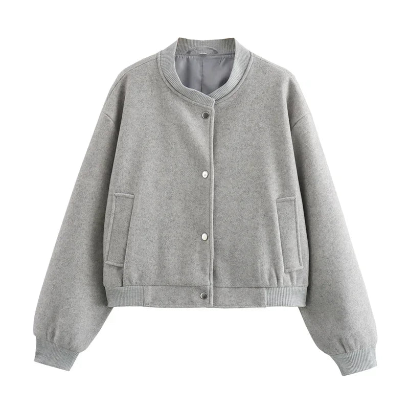 Women Jacket Cropped Bomber