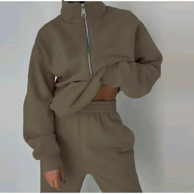 Women Fleece Tracksuit Sport