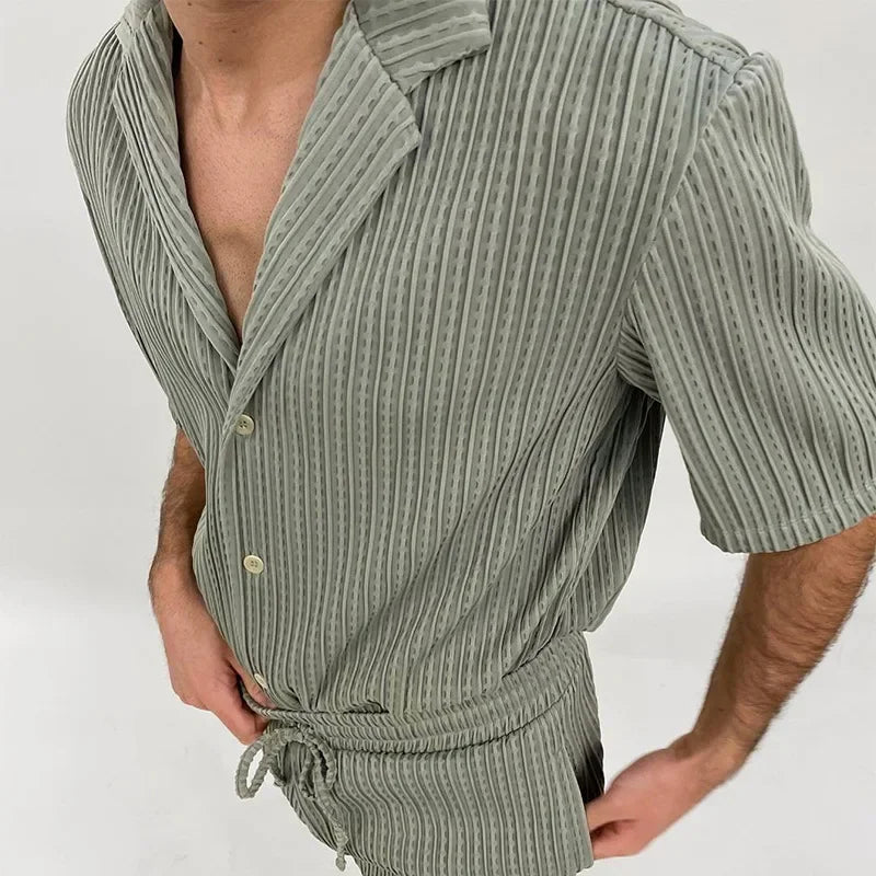 Men Sets Summer Casual Short-sleeved