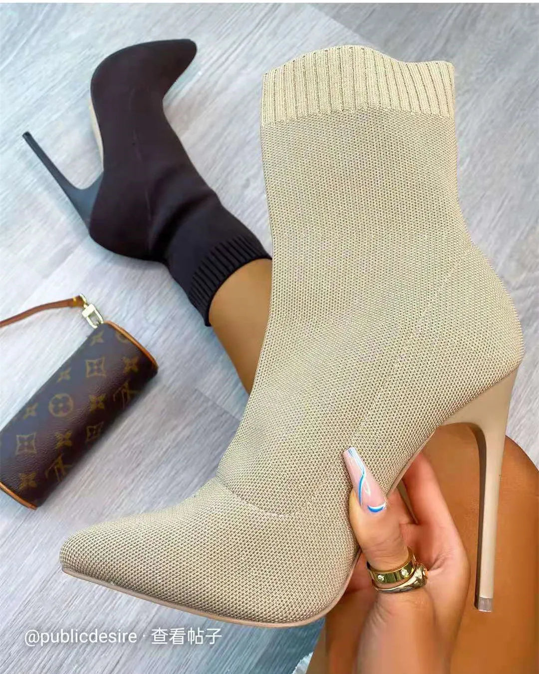 Women Boots Short High Heels Shoes
