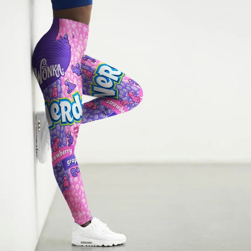 Sport Leggings Women 3D Snacks Printed