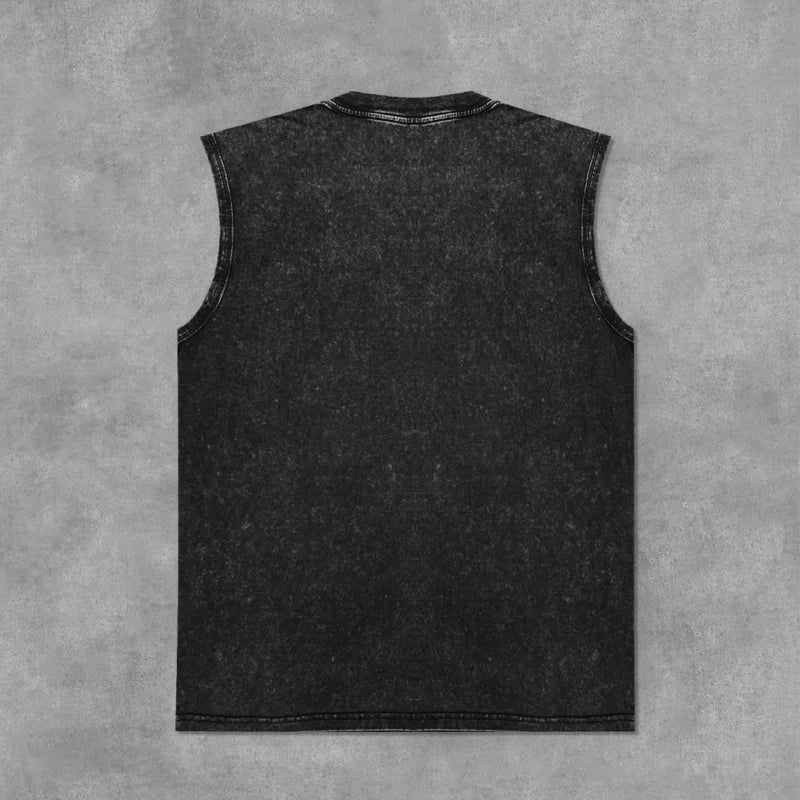 Men's Washed Tank Top Summer Running