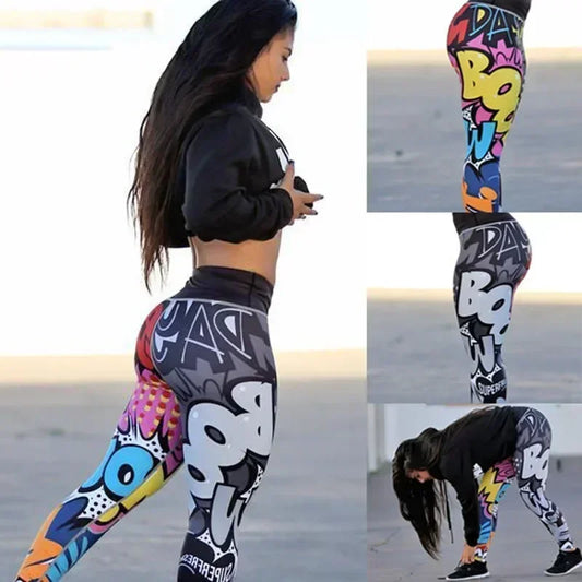 Women's Digital Print Leggings Workout