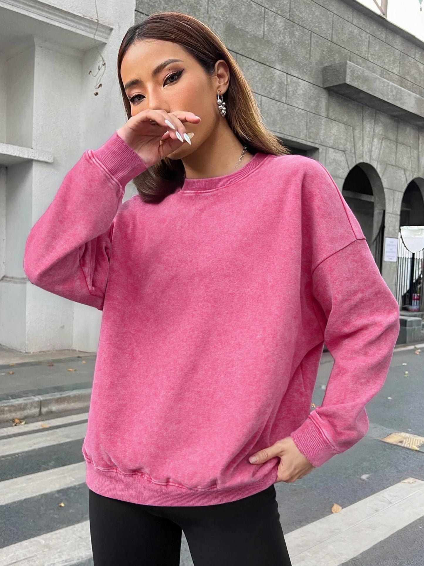 Women Washed Cotton Sweatshirt