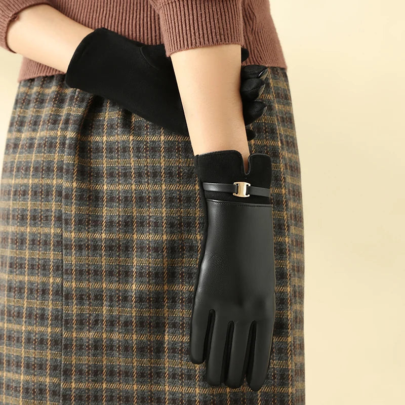 Gloves for Women in Winter Fleece-Lined
