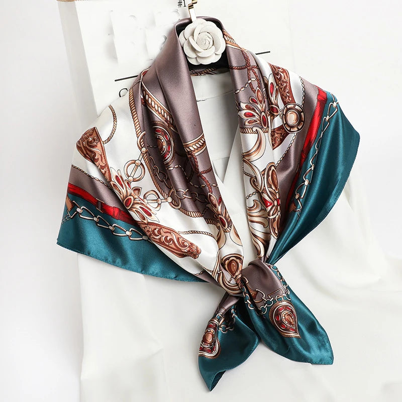 Square Silk Scarves Women Hijab