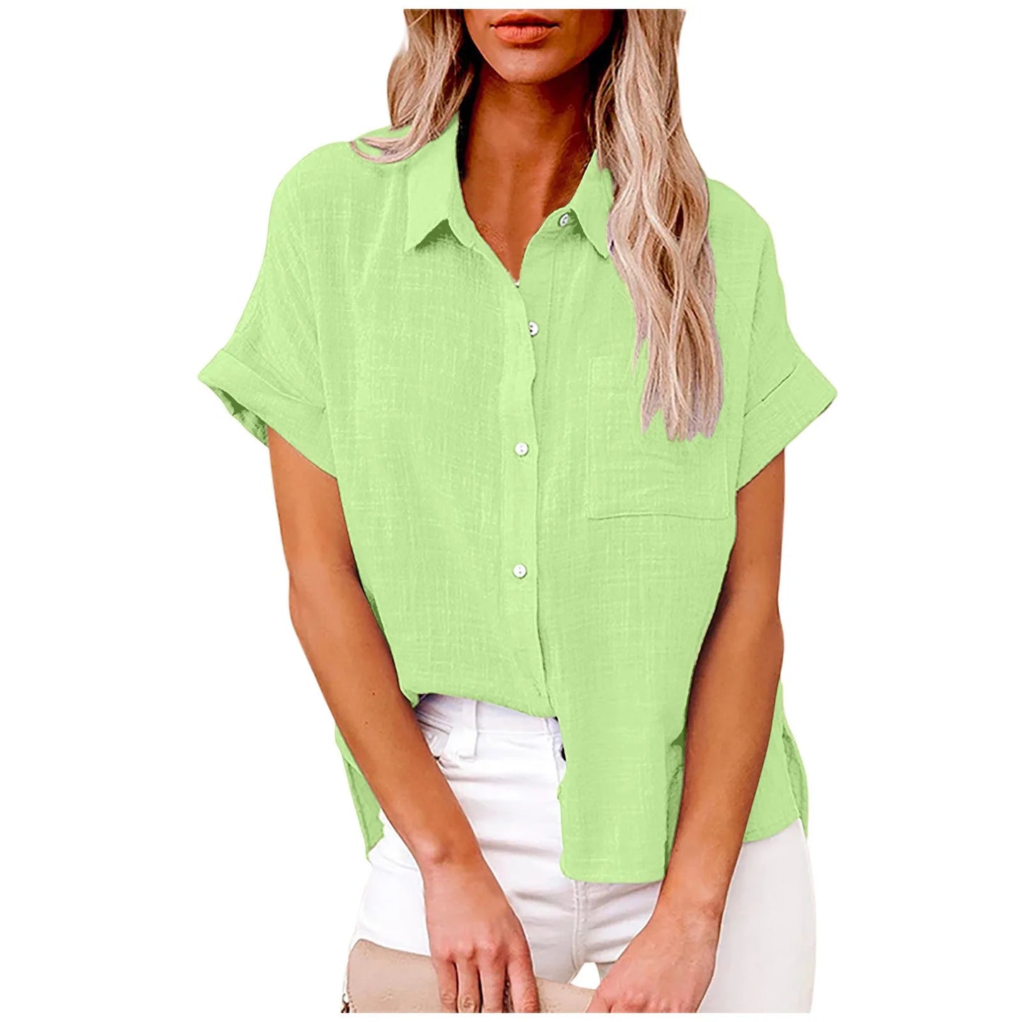 Summer Women Shirts Tops Cotton