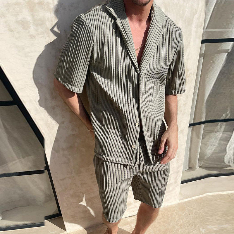 Men Sets Summer Casual Short-sleeved
