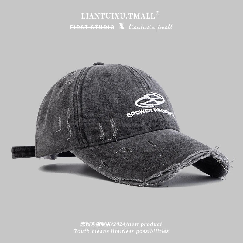 Hat Men's Washed Denim Baseball Cap