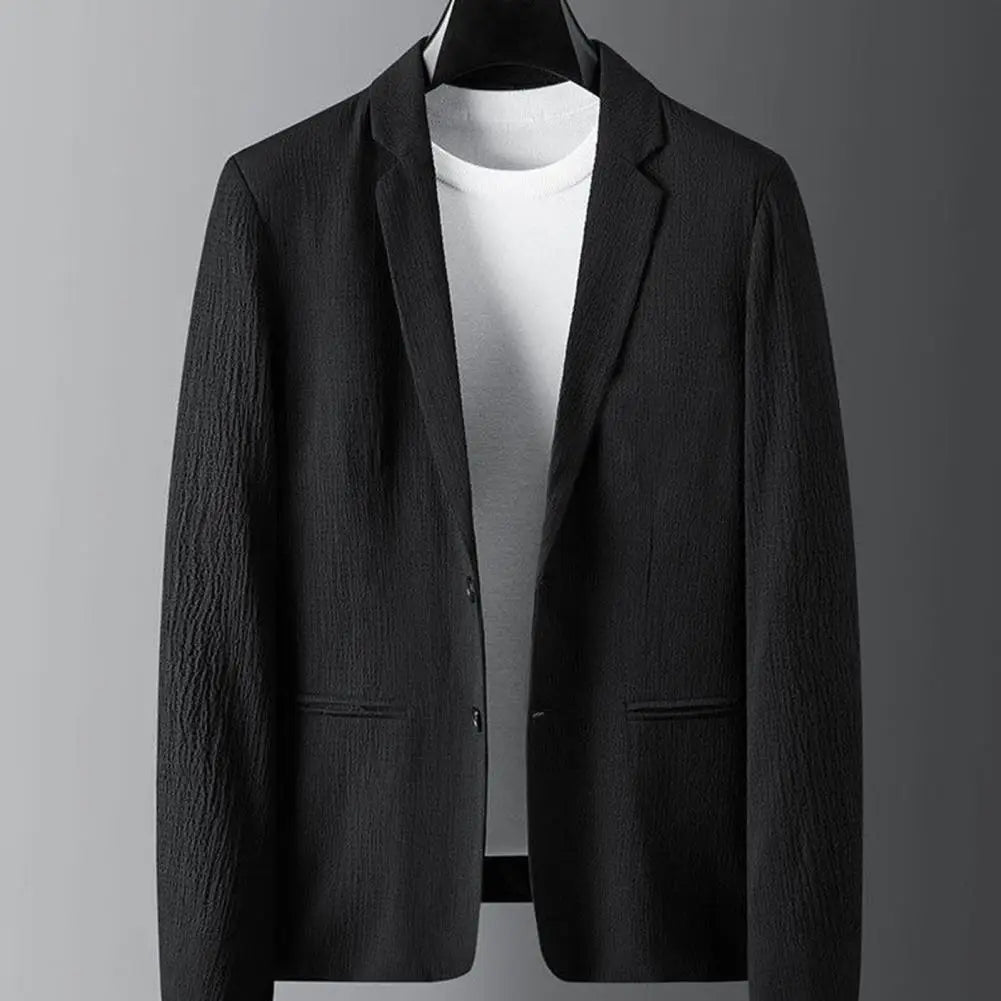 Men Two Piece Suit Striped Pleated