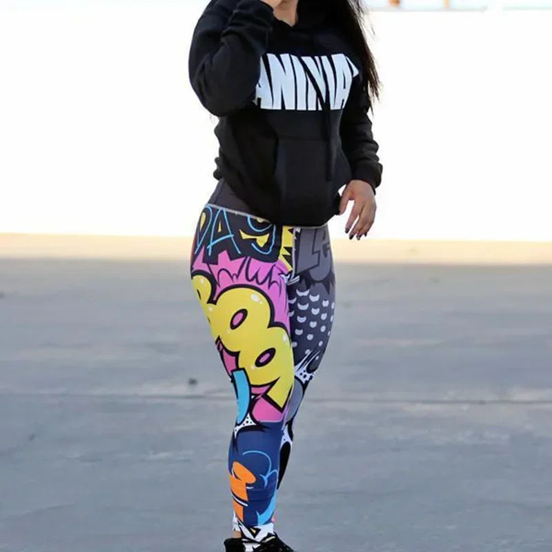 Women's Digital Print Leggings Workout