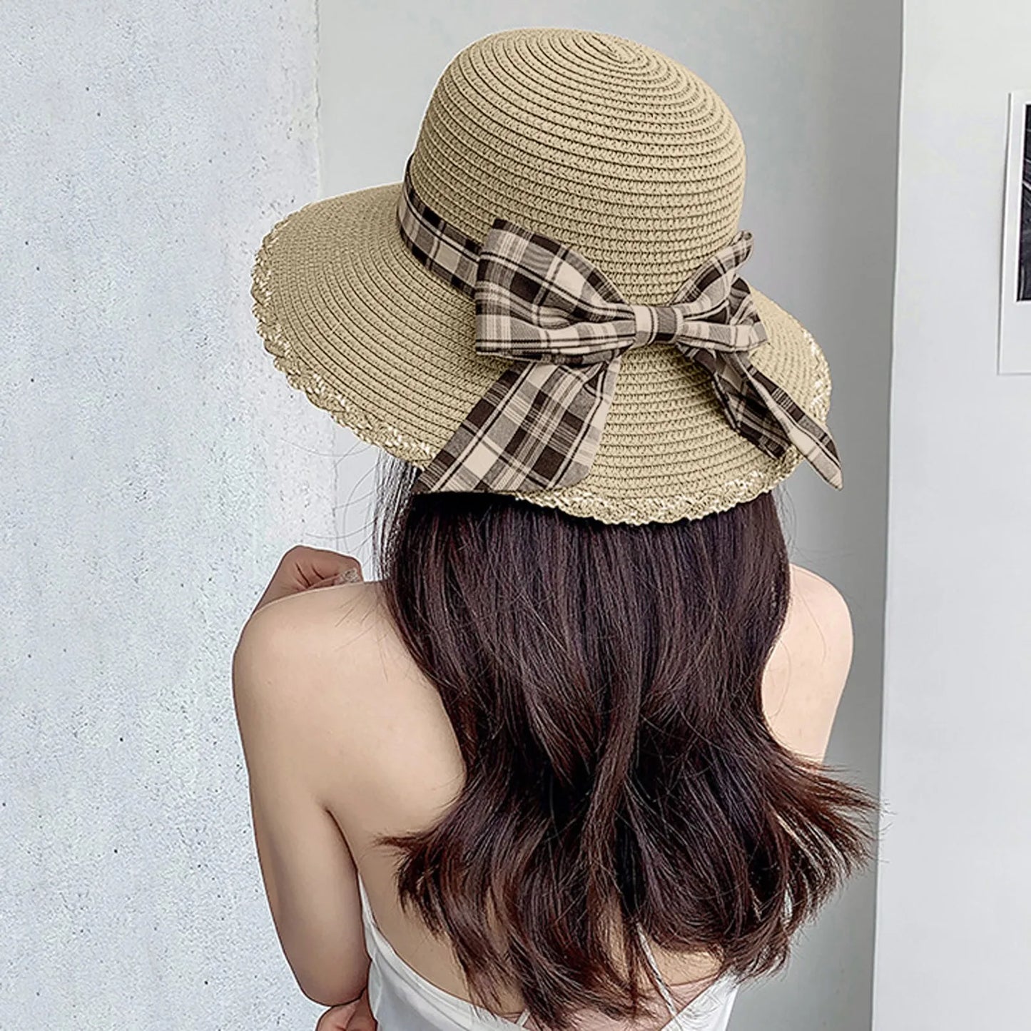 Women's Big Brimmed Hat Outdoors