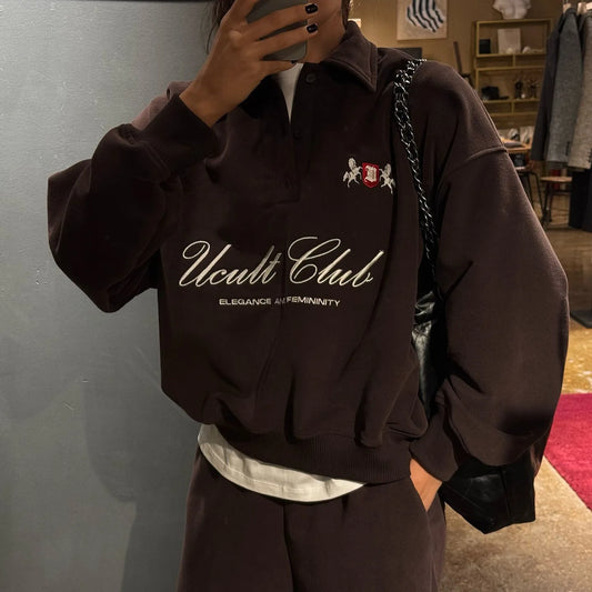 Women's Sweater Versatile Half Zip Sweatshirt