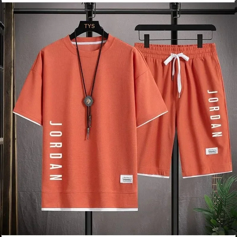 Stylish Casual T-shirt + Shorts Set Men's