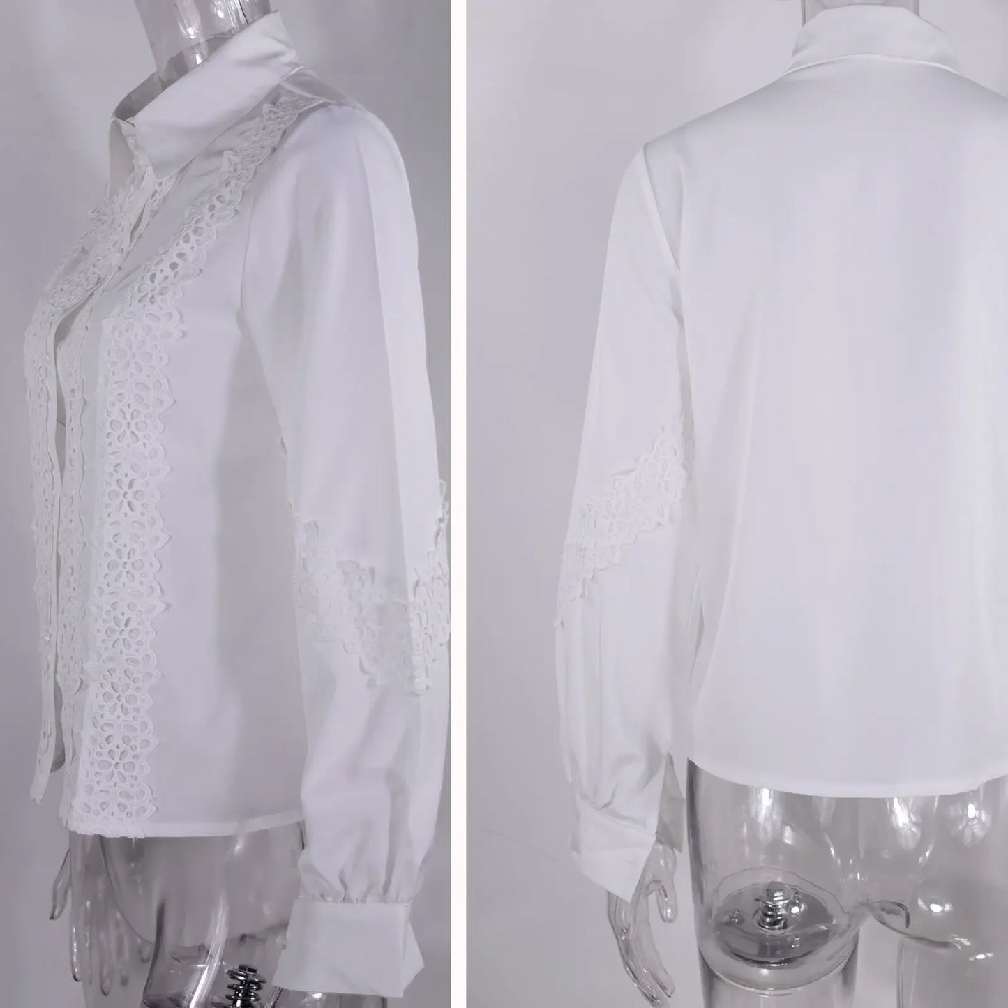 Women's Blouses White Office Spring Casual