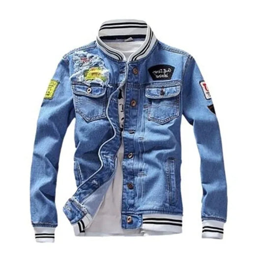 Denim Jacket Men Sportswear