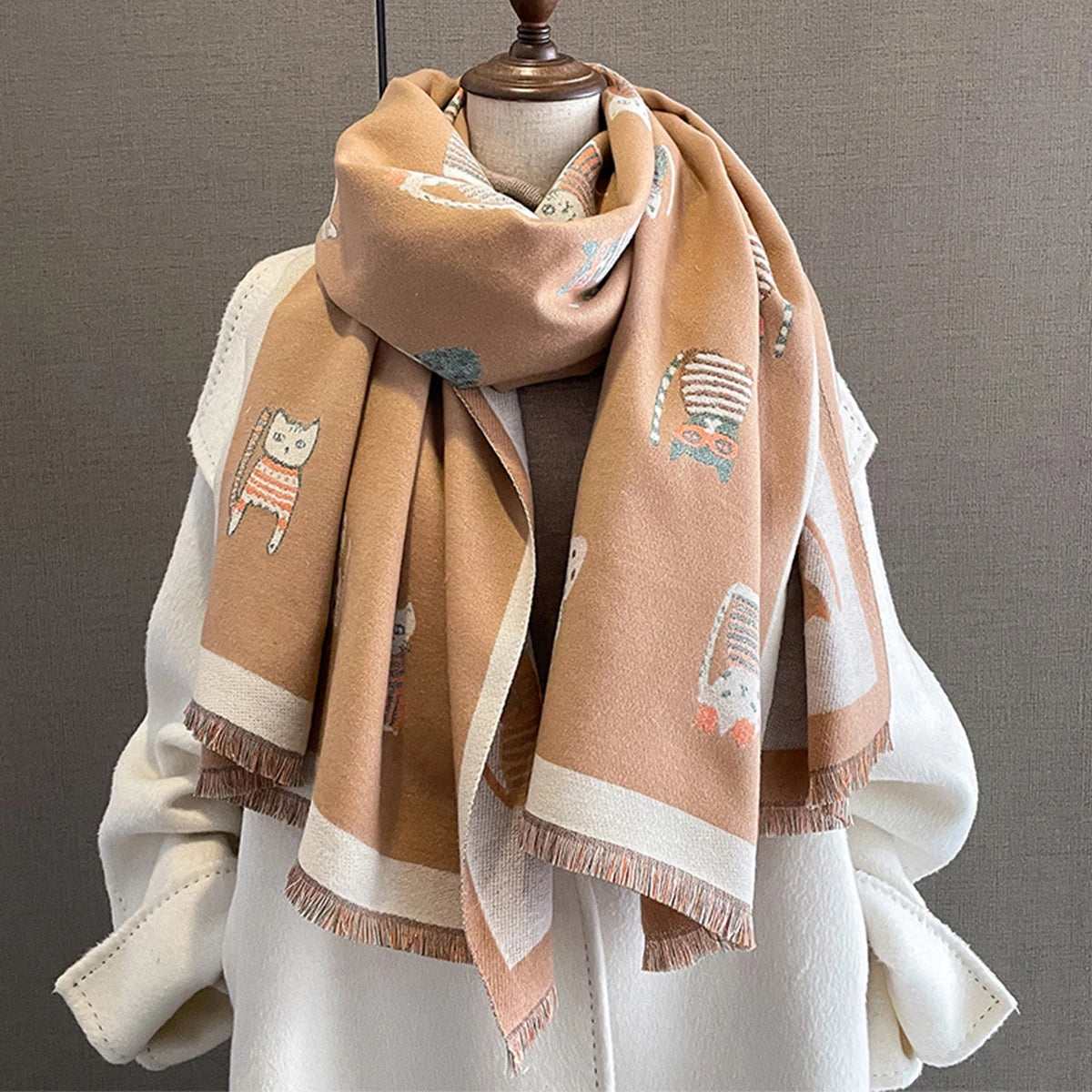Women's Cute Cat Scarf for Wedding