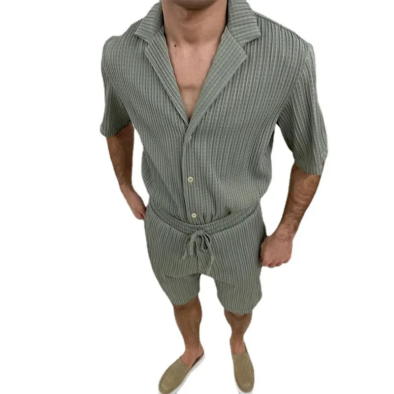 Men Sets Summer Casual Short-sleeved