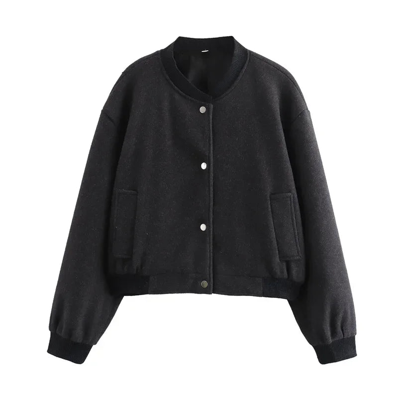 Women Jacket Cropped Bomber