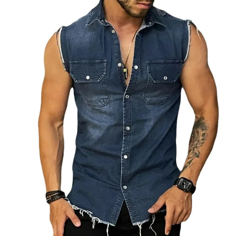 Denim Tank Tops Men