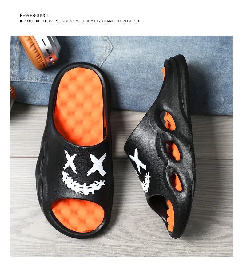 Men Fashion Massage Slippers Indoor