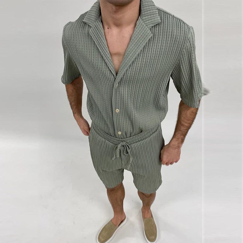 Men Sets Summer Casual Short-sleeved