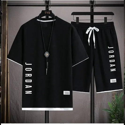 Stylish Casual T-shirt + Shorts Set Men's