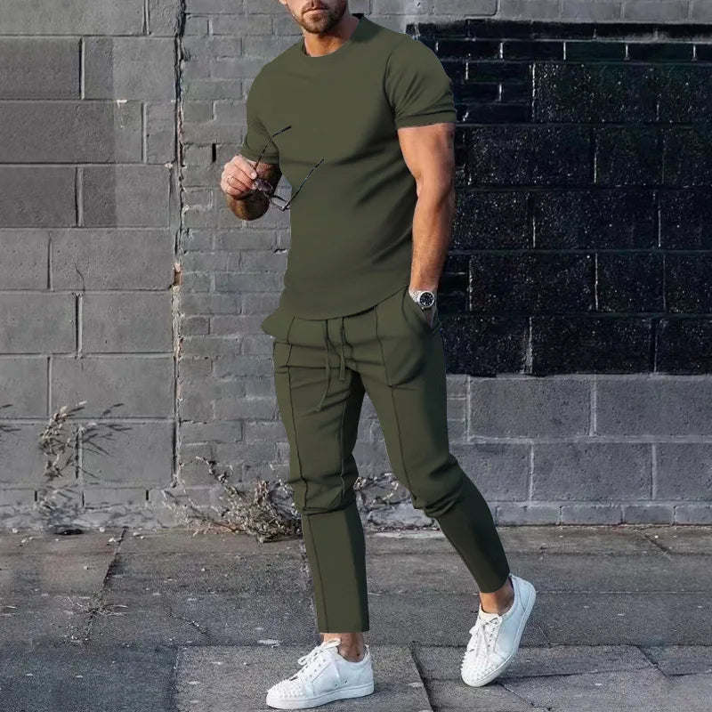 Mens Suit Summer Two-piece