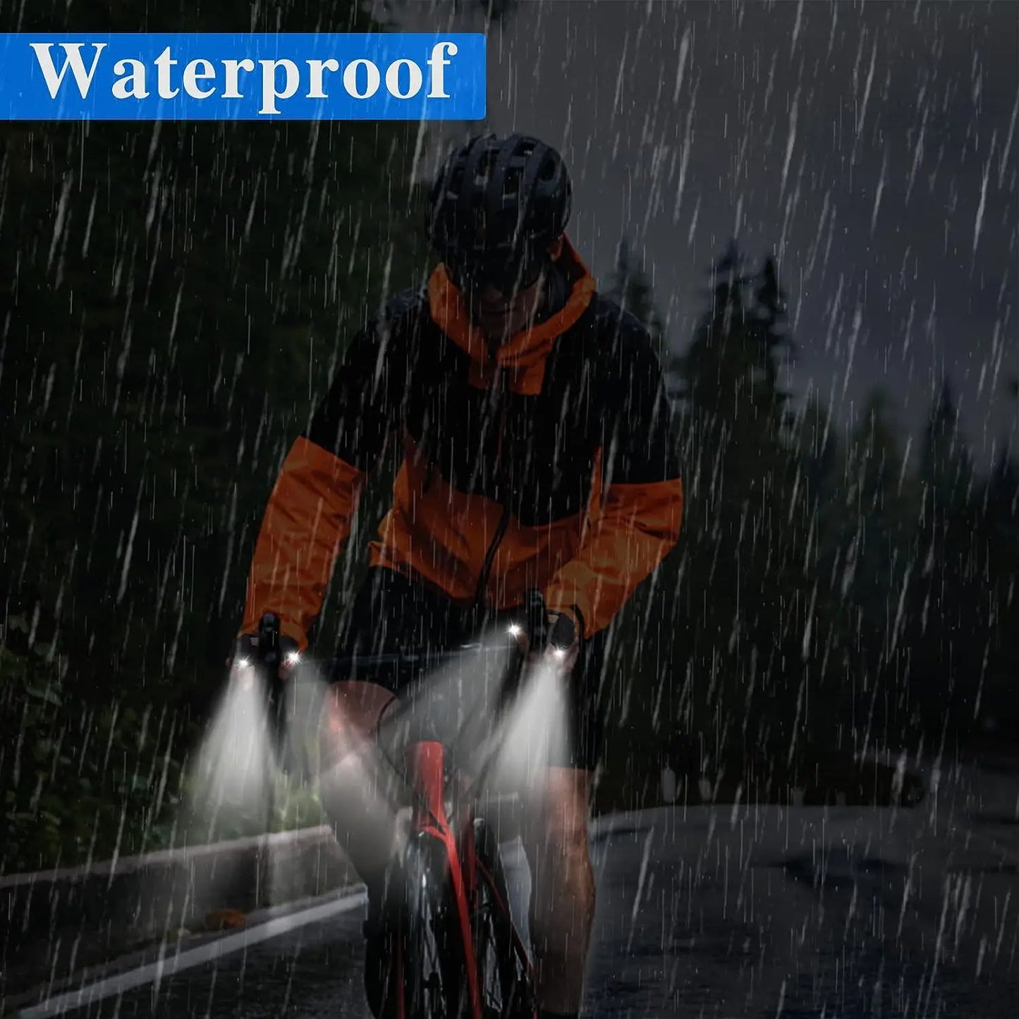 LED Half Finger Glove for Men Outdoor Waterproof