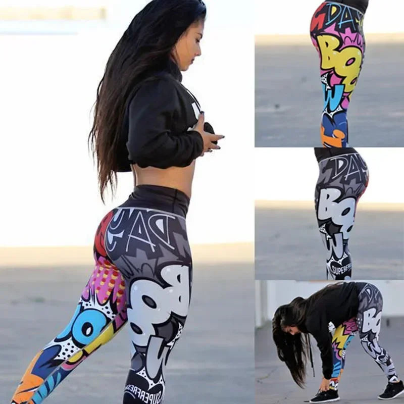 Women's Digital Print Leggings Workout
