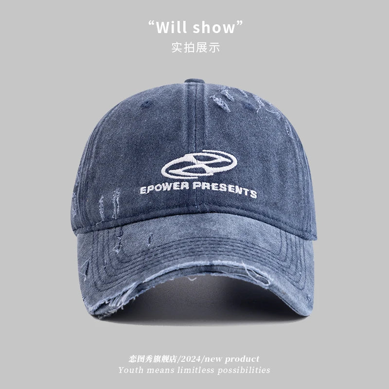 Hat Men's Washed Denim Baseball Cap