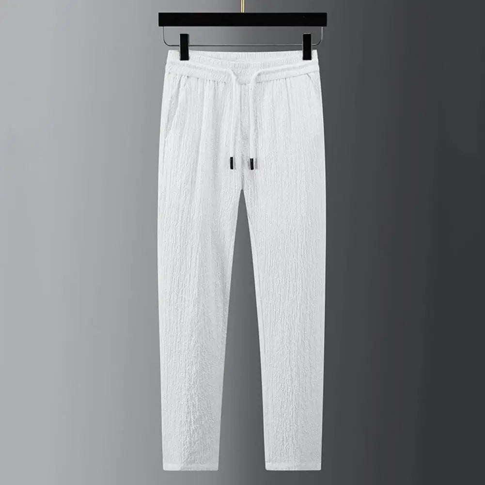 Men Two Piece Suit Striped Pleated