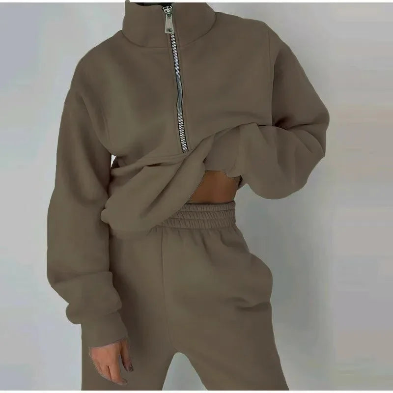 Women Fleece Tracksuit Sport