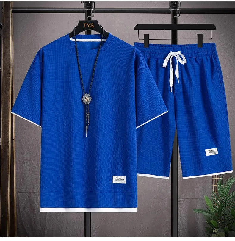 Men new Waffle Summer Suit