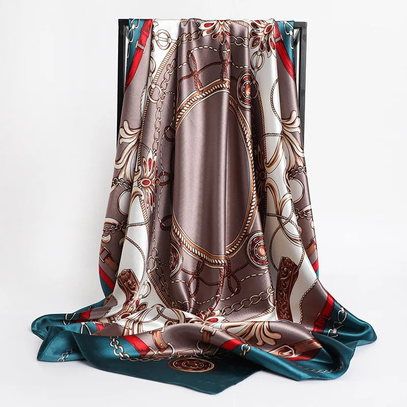 Square Silk Scarves Women Hijab