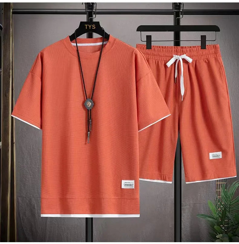 Men new Waffle Summer Suit