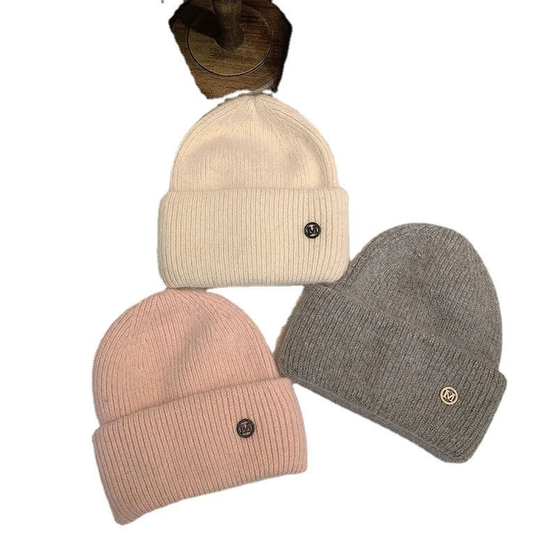Knitted Hat for Women Fleece-Lined